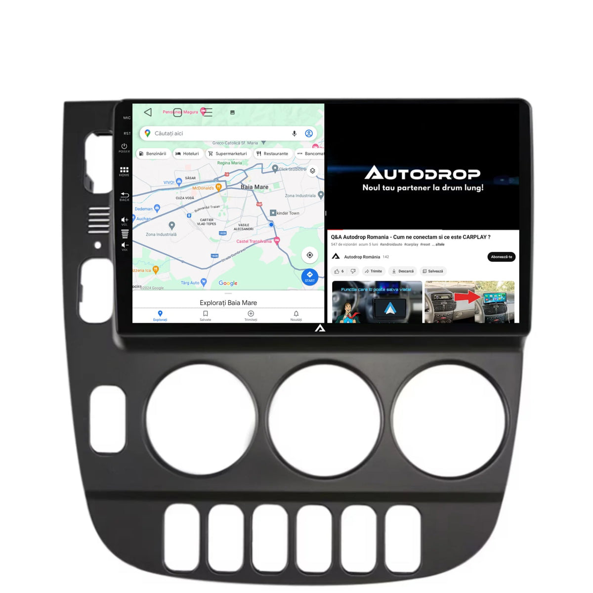 Navigatie Mercedes Benz ML W163 (1998-2005), Android, P-Octacore / 2GB RAM + 32GB ROM, 9 Inch - AD-BGP9002+AD-BGRKIT405V2