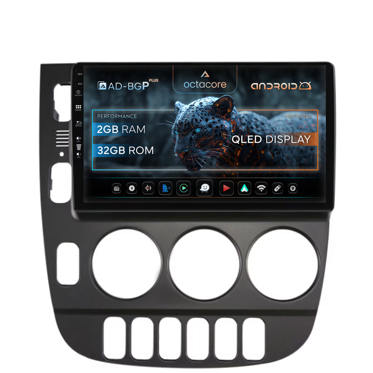 Navigatie Mercedes Benz ML W163 (1998-2005), Android, P-Octacore / 2GB RAM + 32GB ROM, 9 Inch - AD-BGP9002+AD-BGRKIT405V2