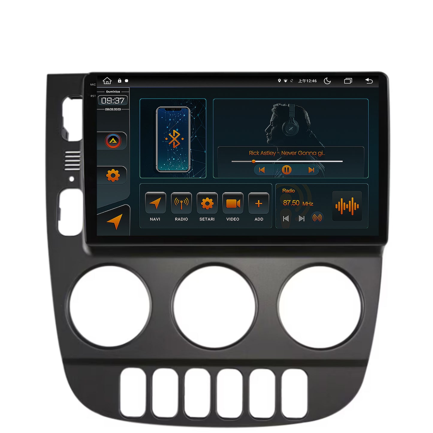 Navigatie Mercedes Benz ML W163 (1998-2005), Android, V-Octacore / 4GB RAM + 64GB ROM, 9.5 Inch - AD-BGV9004+AD-BGRKIT405V3