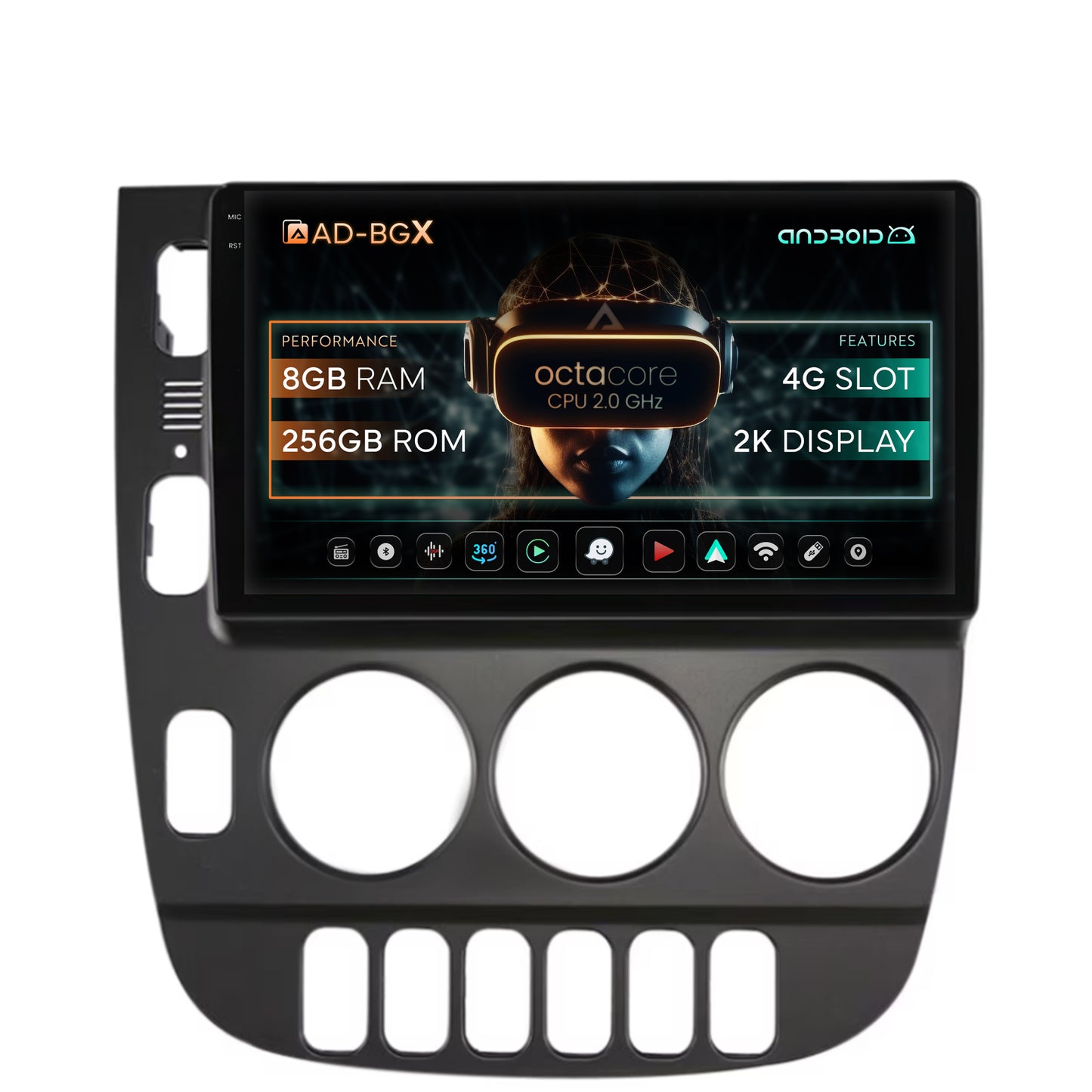 Navigatie Mercedes Benz ML W163 (1998-2005), Android, X-Octacore / 8GB RAM + 256GB ROM, 9.5 Inch - AD-BGX9008+AD-BGRKIT405V2