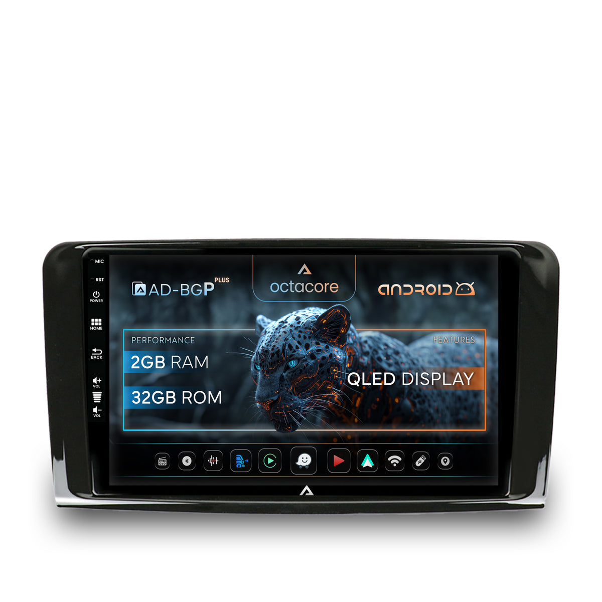 Navigatie Mercedes Benz ML W164 / GL X164, Android, P-Octacore / 2GB RAM + 32GB ROM, 9 Inch - AD-BGP9002+AD-BGRKIT405
