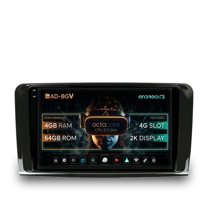 Navigatie Mercedes Benz ML W164 / GL X164, Android, V-Octacore / 4GB RAM + 64GB ROM, 9.5 Inch - AD-BGV9004+AD-BGRKIT405