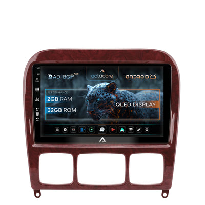 Navigatie Mercedes Benz S-Class (1998-2005), Android, P-Octacore / 2GB RAM + 32GB ROM, 9 Inch - AD-BGP9002+AD-BGRKIT408