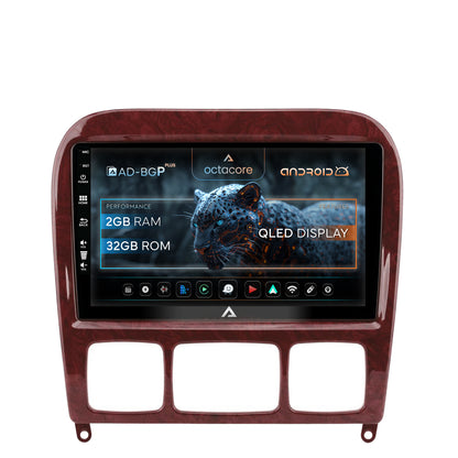 Navigatie Mercedes Benz S-Class (1998-2005), Android, P-Octacore / 2GB RAM + 32GB ROM, 9 Inch - AD-BGP9002+AD-BGRKIT408