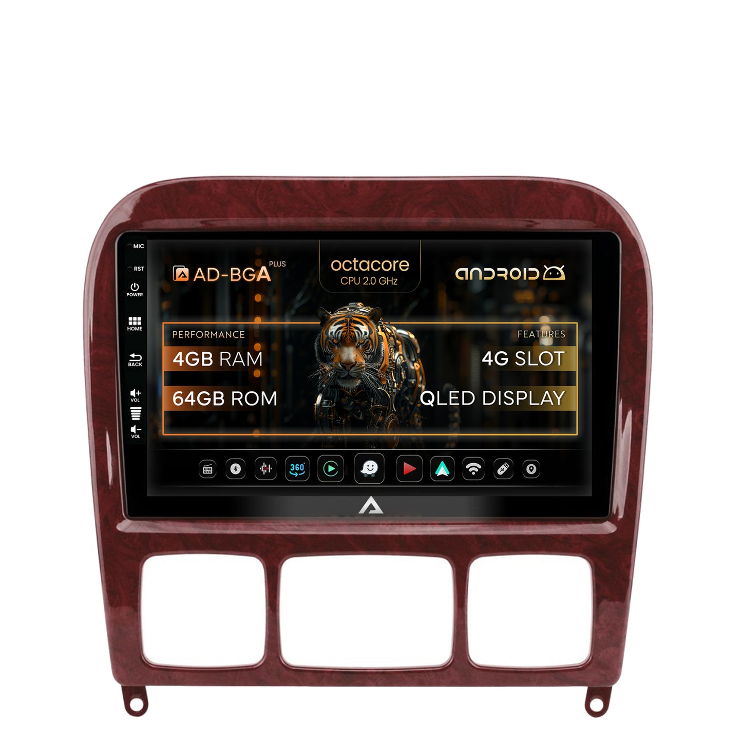 Navigatie Mercedes Benz S-Class (1998-2005), Android, A-Octacore / 4GB RAM + 64GB ROM, 9 Inch - AD-BGA9004+AD-BGRKIT408
