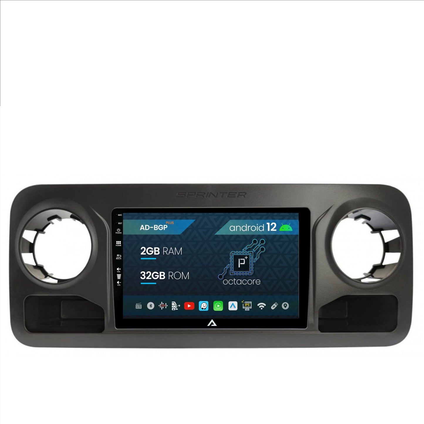 Navigatie Mercedes Benz Sprinter (2018+), Android, P-Octacore / 2GB RAM + 32GB ROM, 10.1 Inch - AD-BGP10002+AD-BGRKIT407V2