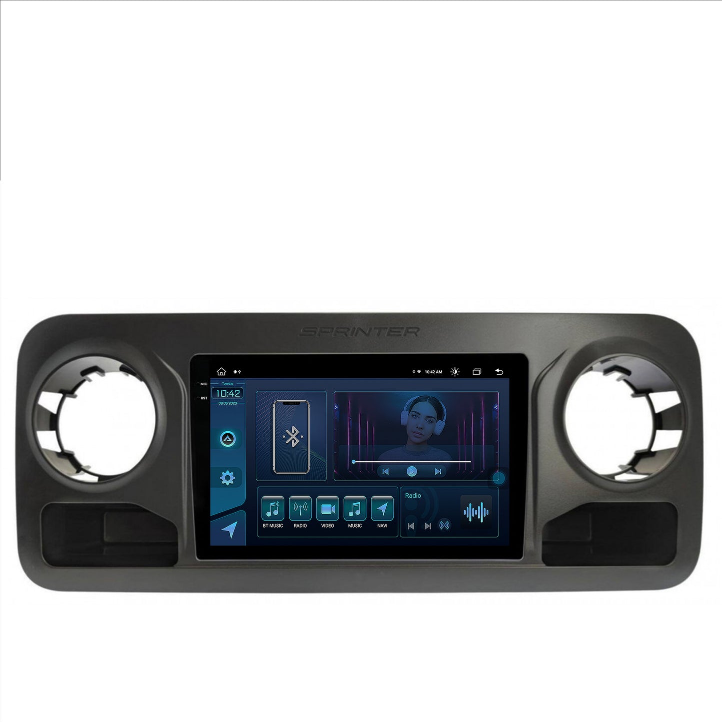 Navigatie Mercedes Benz Sprinter (2018+), Android, X-Octacore / 8GB RAM + 256GB ROM, 10.36 Inch - AD-BGX10008+AD-BGRKIT407V2