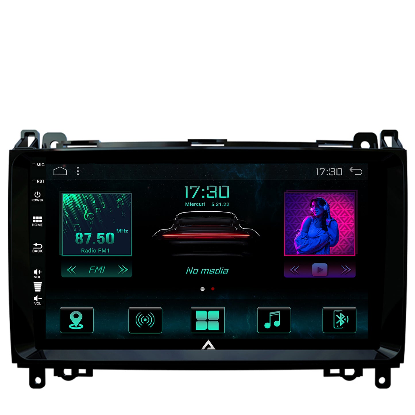 Navigatie Mercedes Benz Sprinter, Viano, Vito, A/B Class, Crafter, Android, A-Octacore / 4GB RAM + 64GB ROM, 9 Inch - AD-BGA9004+AD-BGRKIT407
