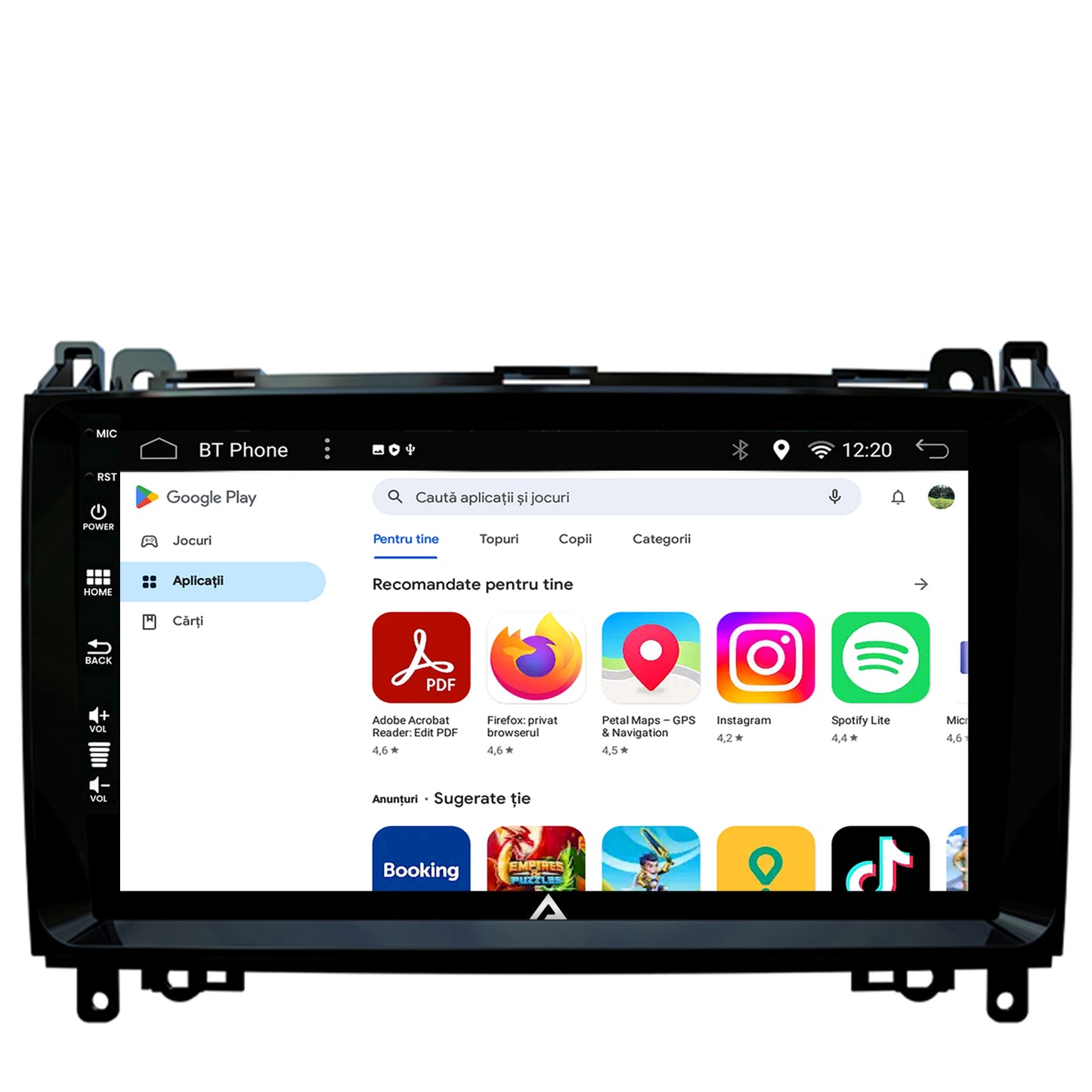 Navigatie Mercedes Benz Sprinter, Viano, Vito, A/B Class, Crafter, Android, A-Octacore / 4GB RAM + 64GB ROM, 9 Inch - AD-BGA9004+AD-BGRKIT407