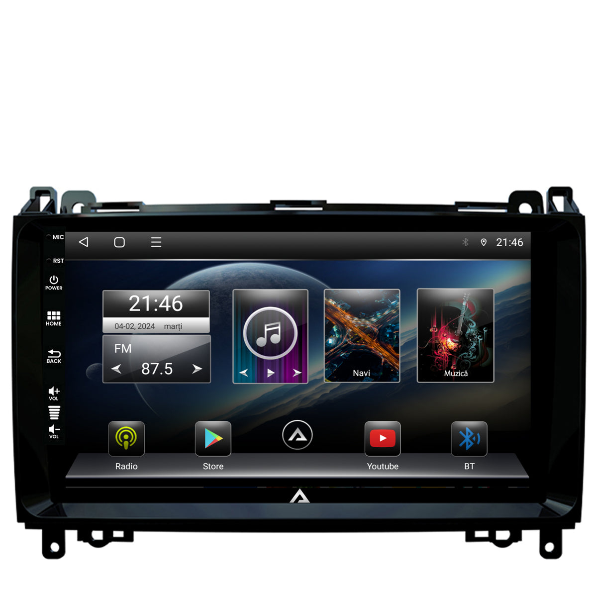 Navigatie Mercedes Benz Sprinter, Viano, Vito, A/B Class, Crafter, Android, P-Octacore / 2GB RAM + 32GB ROM, 9 Inch - AD-BGP9002+AD-BGRKIT407