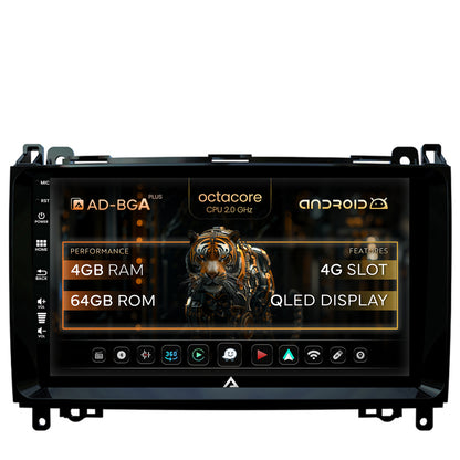 Navigatie Mercedes Benz Sprinter, Viano, Vito, A/B Class, Crafter, Android, A-Octacore / 4GB RAM + 64GB ROM, 9 Inch - AD-BGA9004+AD-BGRKIT407