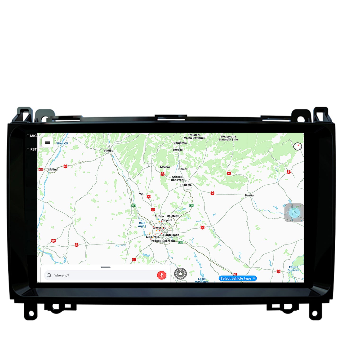 Navigatie Mercedes Benz Sprinter, Viano, Vito, A/B Class, Crafter, Android, V-Octacore / 4GB RAM + 64GB ROM, 9.5 Inch - AD-BGV9004+AD-BGRKIT407