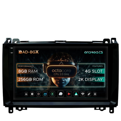 Navigatie Mercedes Benz Sprinter, Viano, Vito, A/B Class, Crafter, Android, X-Octacore / 8GB RAM + 256GB ROM, 9.5 Inch - AD-BGX9008+AD-BGRKIT407