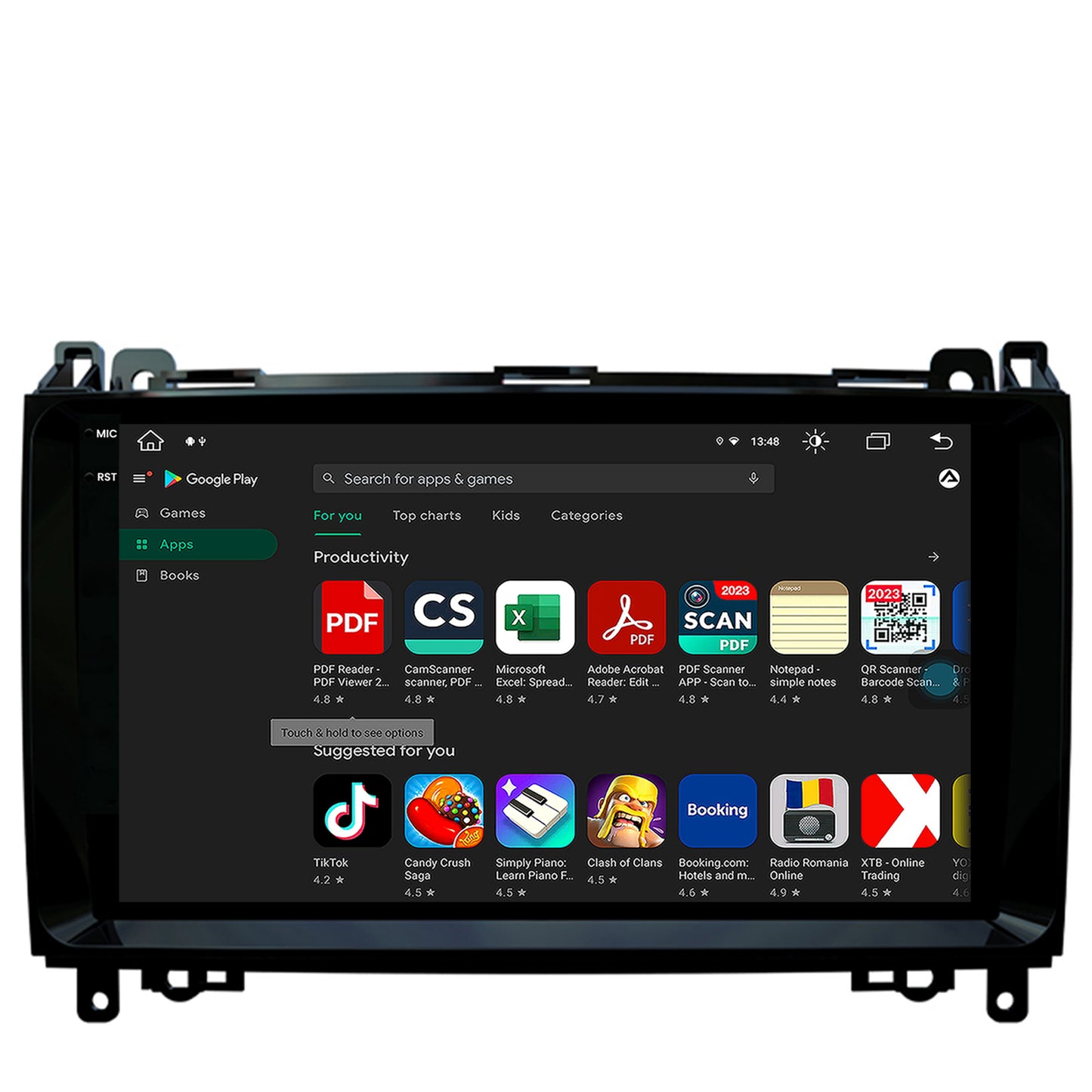 Navigatie Mercedes Benz Sprinter, Viano, Vito, A/B Class, Crafter, Android, X-Octacore / 8GB RAM + 256GB ROM, 9.5 Inch - AD-BGX9008+AD-BGRKIT407