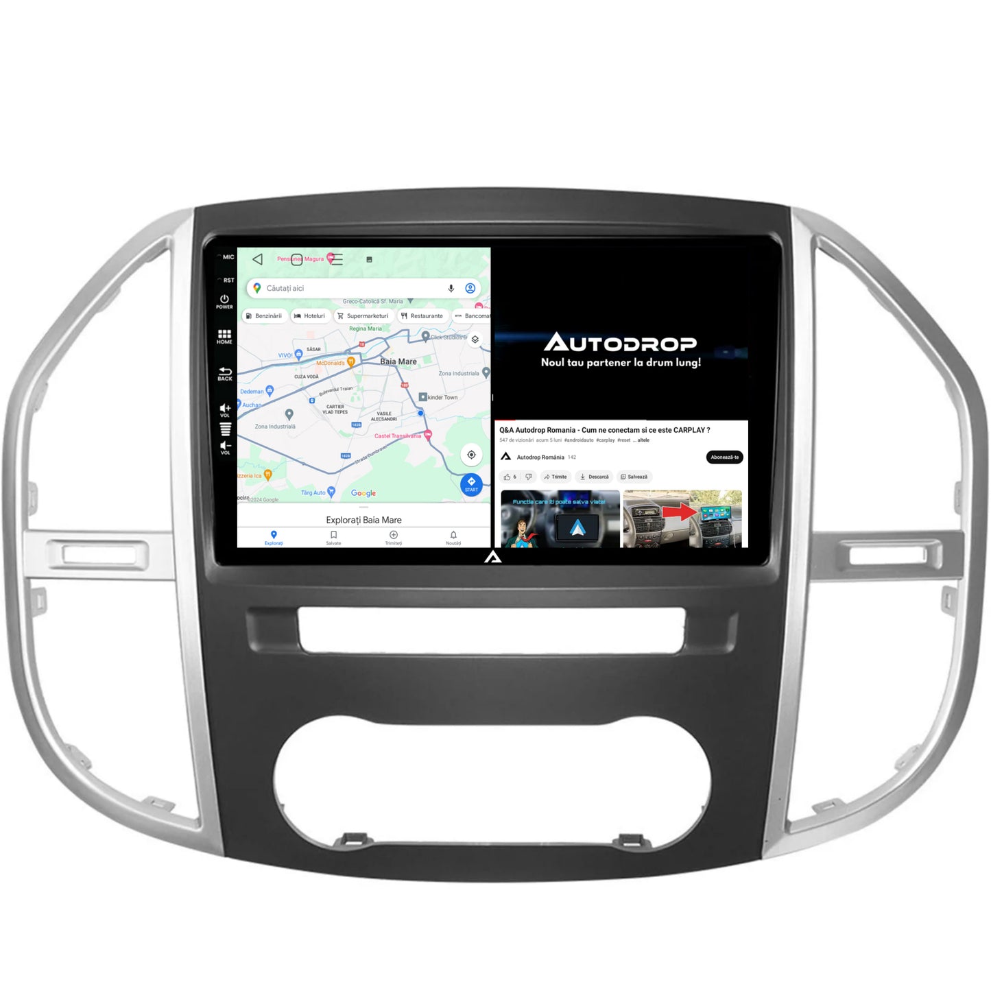 Navigatie Mercedes Benz Vito (2016+), Android, P-Octacore / 2GB RAM + 32GB ROM, 10.1 Inch - AD-BGP10002+AD-BGRKIT407v3