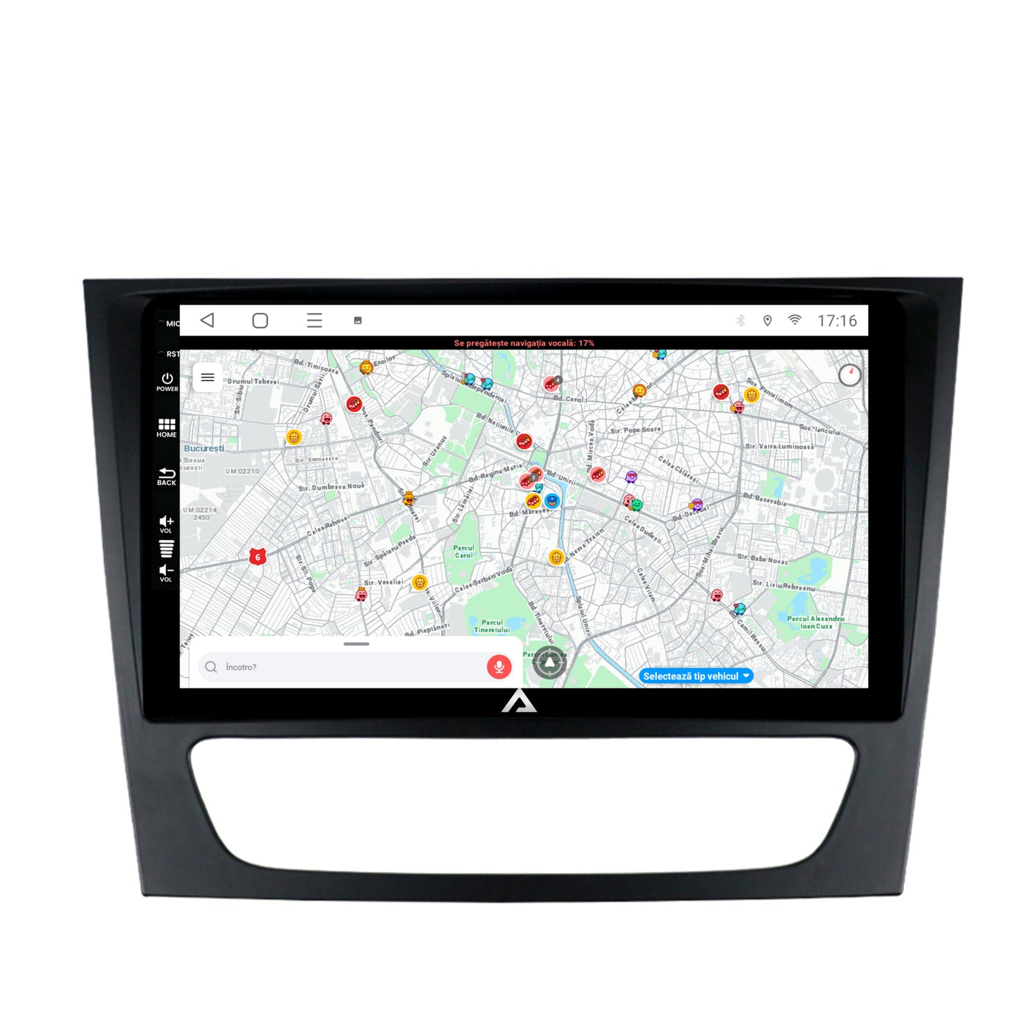 Navigatie Mercedes Benz W211/CLS, Android, E-Octacore / 2GB RAM + 32GB ROM, 9 Inch - AD-BGE9002+AD-BGRKIT415