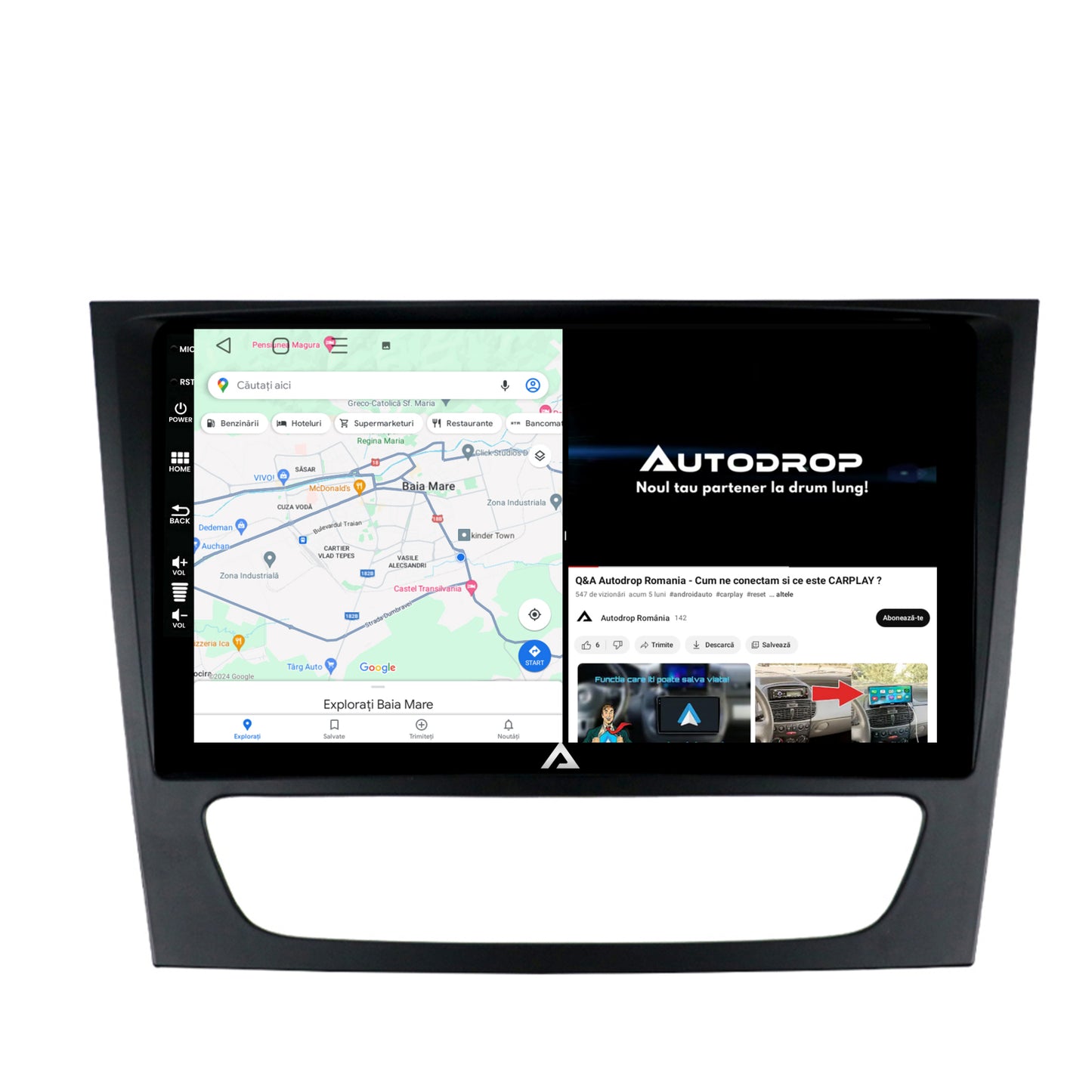 Navigatie Mercedes Benz W211/CLS, Android, P-Octacore / 2GB RAM + 32GB ROM, 9 Inch - AD-BGP9002+AD-BGRKIT415