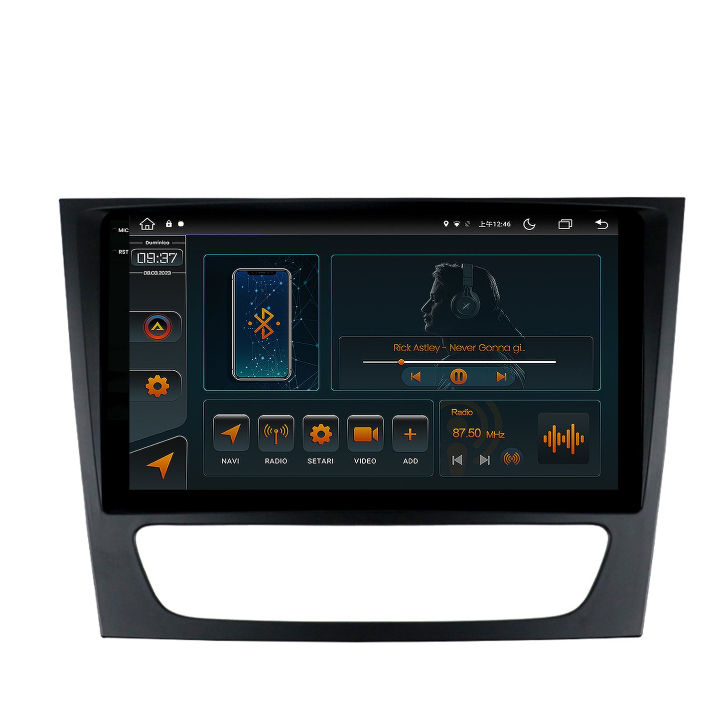 Navigatie Mercedes Benz W211/CLS, Android, V-Octacore / 4GB RAM + 64GB ROM, 9.5 Inch - AD-BGV9004+AD-BGRKIT415