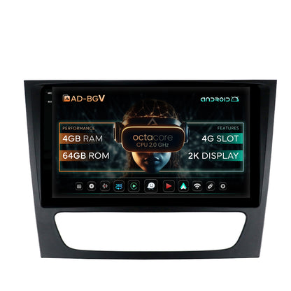 Navigatie Mercedes Benz W211/CLS, Android, V-Octacore / 4GB RAM + 64GB ROM, 9.5 Inch - AD-BGV9004+AD-BGRKIT415