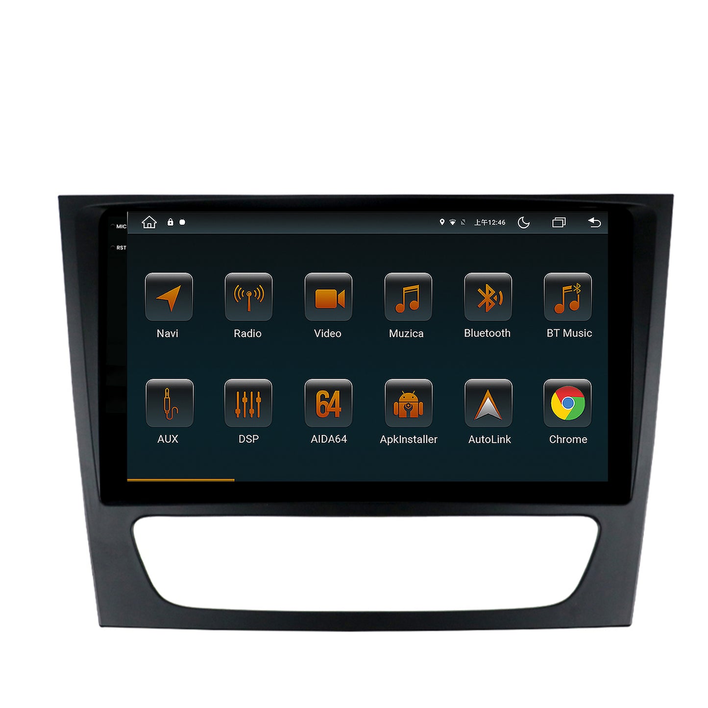 Navigatie Mercedes Benz W211/CLS, Android, V-Octacore / 4GB RAM + 64GB ROM, 9.5 Inch - AD-BGV9004+AD-BGRKIT415