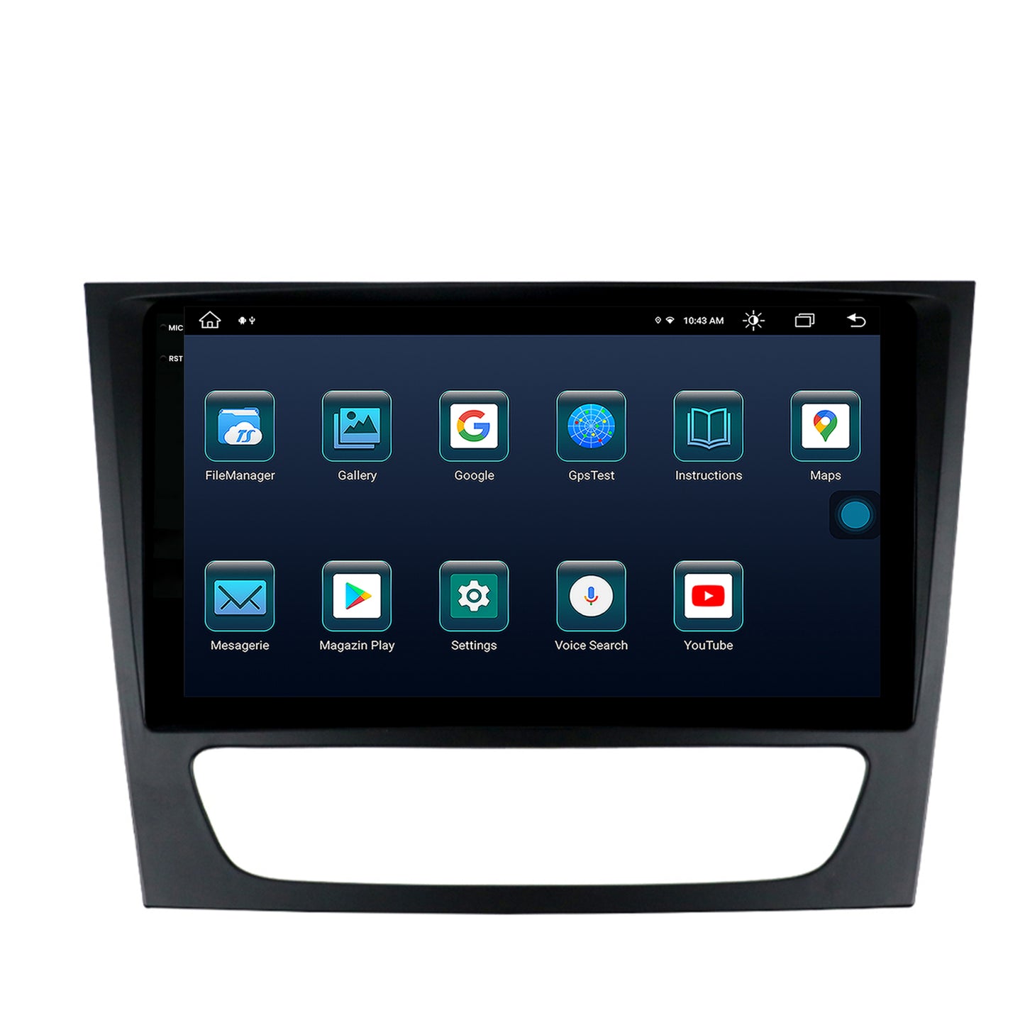 Navigatie Mercedes Benz W211/CLS, Android, X-Octacore / 8GB RAM + 256GB ROM, 9.5 Inch - AD-BGX9008+AD-BGRKIT415