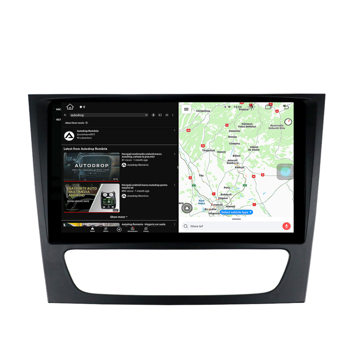 Navigatie Mercedes Benz W211/CLS, Android, X-Octacore / 8GB RAM + 256GB ROM, 9.5 Inch - AD-BGX9008+AD-BGRKIT415