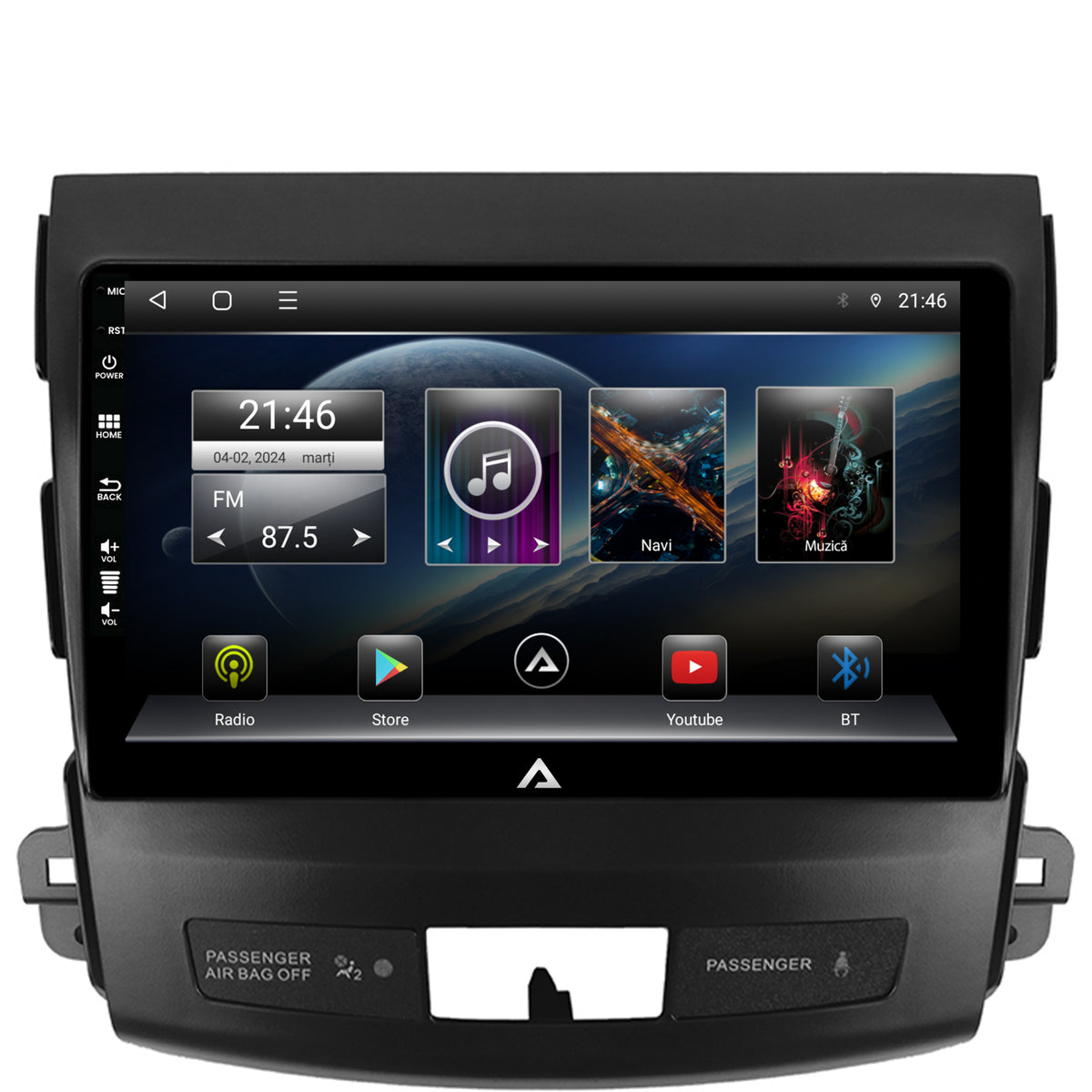 Navigatie Mitstubishi Outlander / Peugeot 4007 / Citroen C-Crosser, Android, P-Octacore / 2GB RAM + 32GB ROM, 9 Inch - AD-BGP9002+AD-BGRKIT276