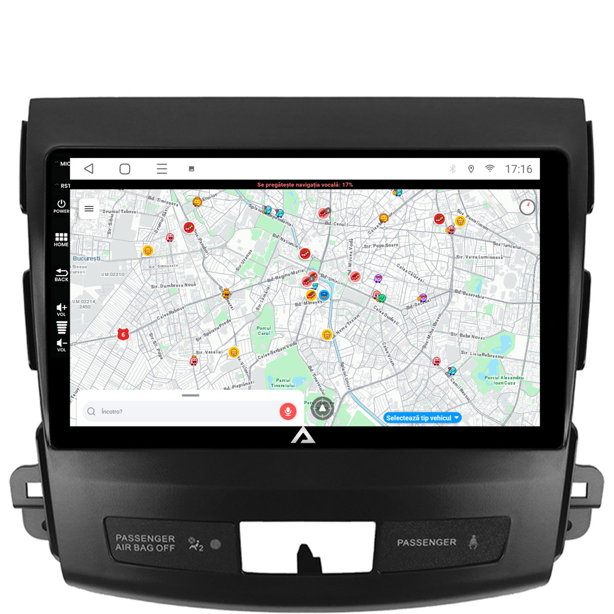 Navigatie Mitstubishi Outlander / Peugeot 4007 / Citroen C-Crosser, Android, P-Octacore / 2GB RAM + 32GB ROM, 9 Inch - AD-BGP9002+AD-BGRKIT276