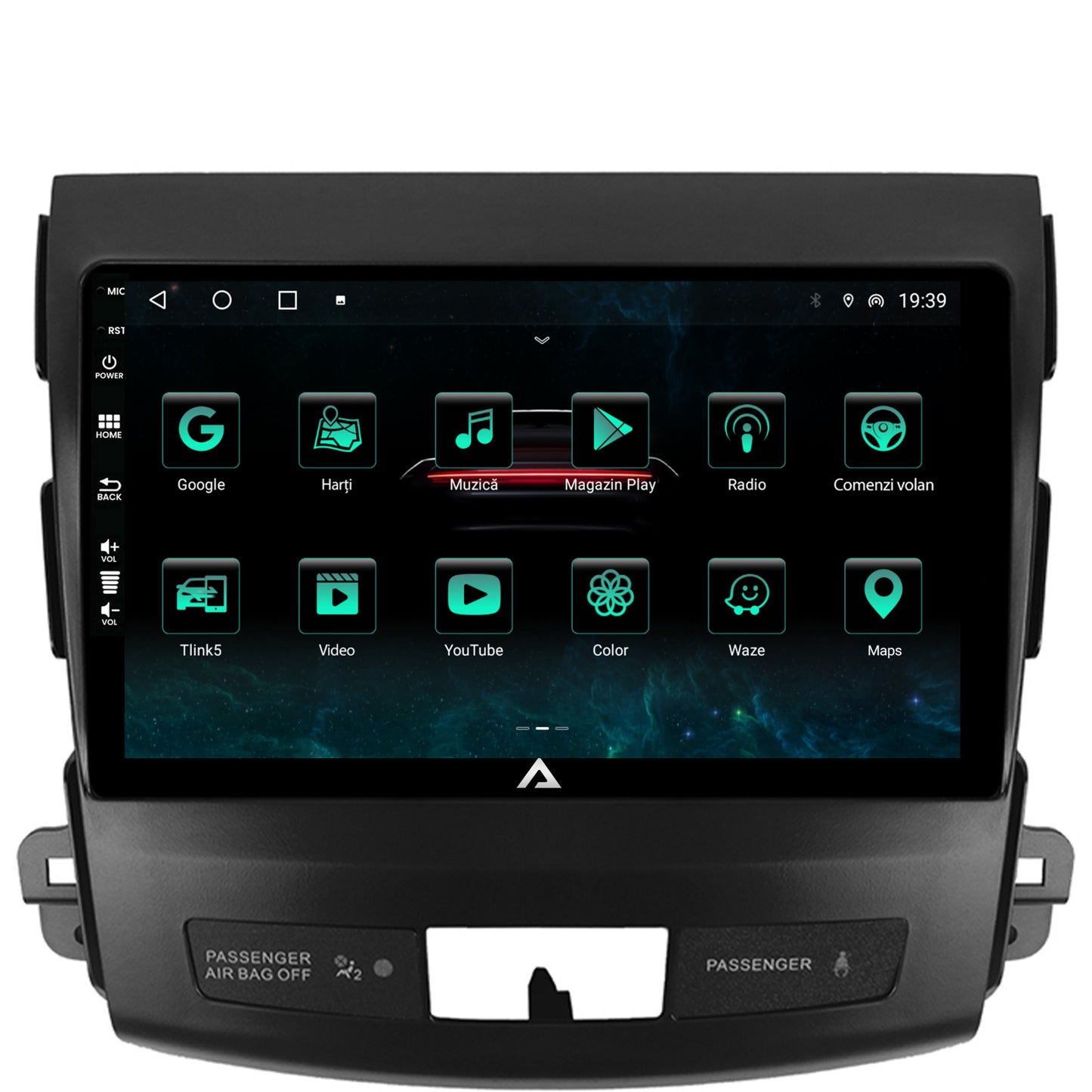 Navigatie Mitstubishi Outlander / Peugeot 4007 / Citroen C-Crosser, Android, A-Octacore / 4GB RAM + 64GB ROM, 9 Inch - AD-BGA9004+AD-BGRKIT276