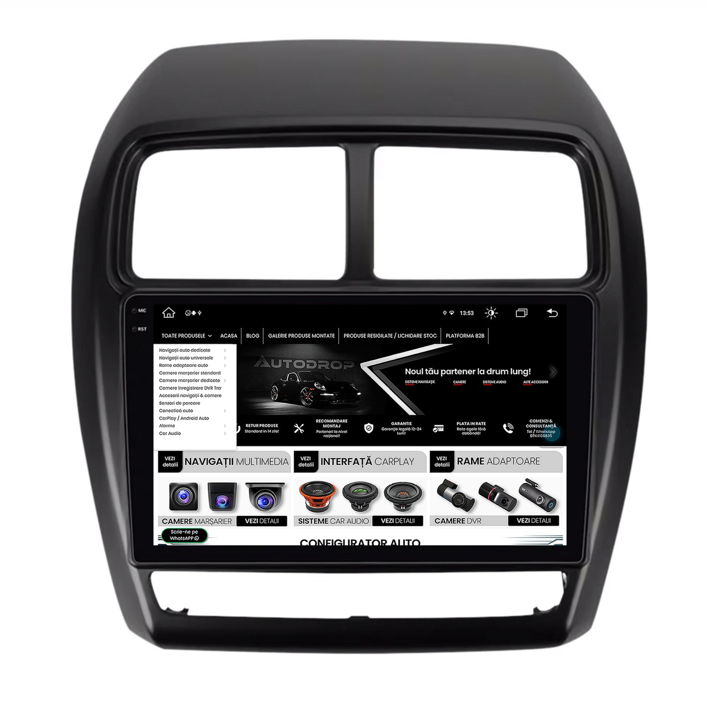 Navigatie Mitsubishi ASX (2016-2019), Android, X-Octacore / 8GB RAM + 256GB ROM, 9.5 Inch - AD-BGX9008+AD-BGRKIT267V2