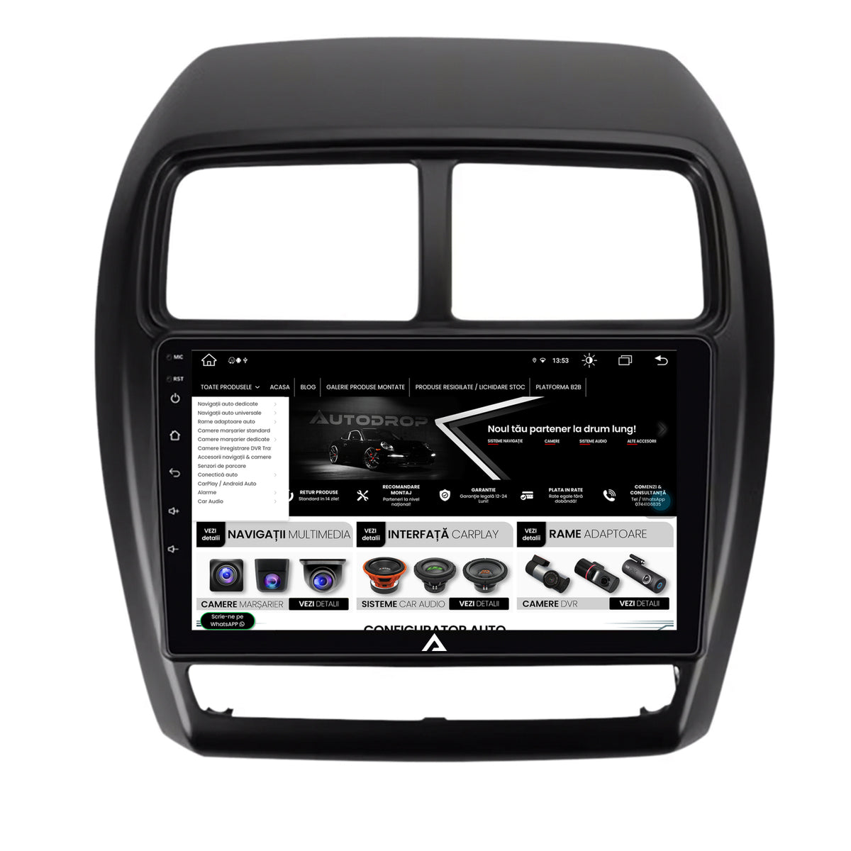 Navigatie Mitsubishi ASX (2016-2019), Android, Z-Octacore / 8GB RAM + 256GB ROM, 9 Inch - AD-BGZ9008+AD-BGRKIT267V2