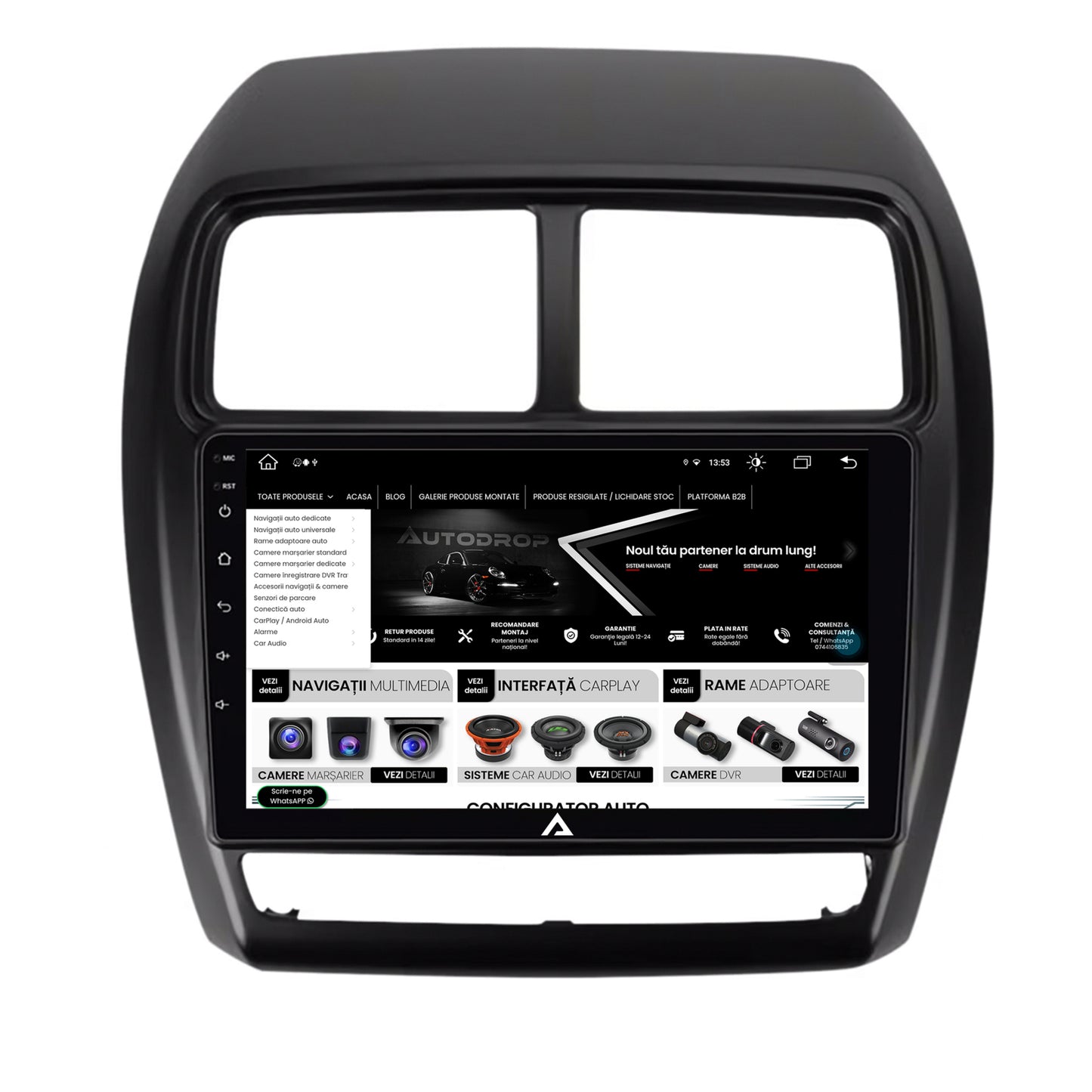 Navigatie Mitsubishi ASX (2016-2019), Android, Z-Octacore / 8GB RAM + 256GB ROM, 9 Inch - AD-BGZ9008+AD-BGRKIT267V2