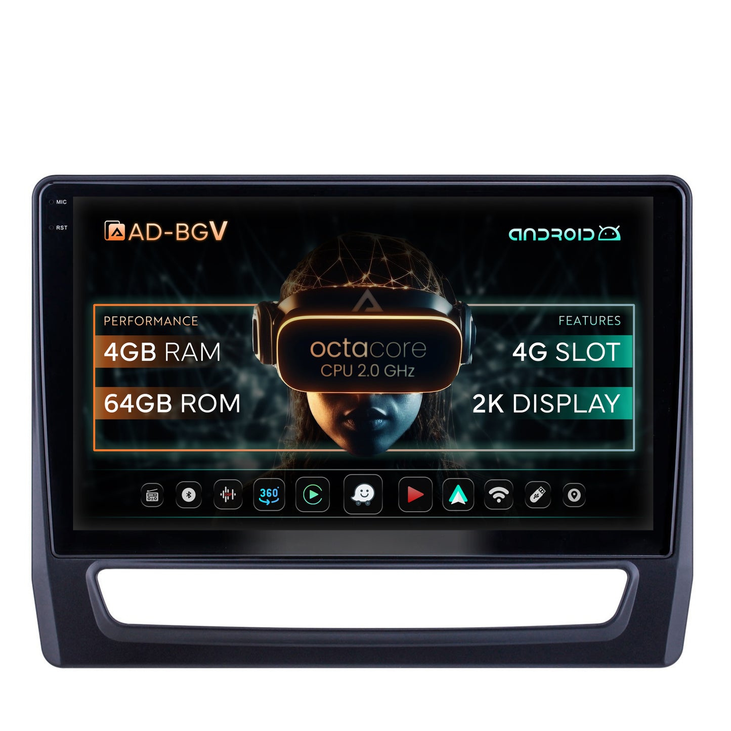 Navigatie Mitsubishi ASX (2019+), Android, V-Octacore / 4GB RAM + 64GB ROM, 10.36 Inch - AD-BGV10004+AD-BGRKIT267V4
