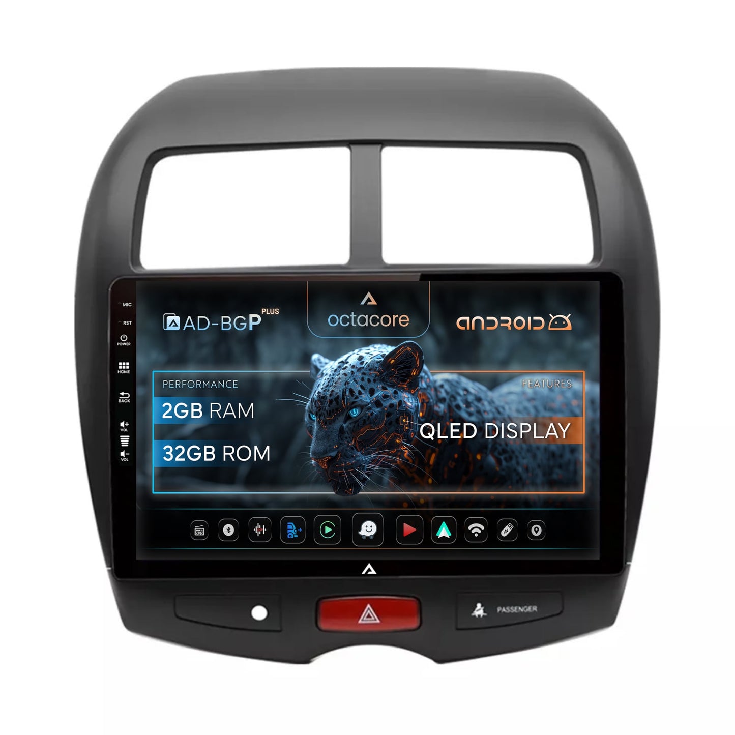 Navigatie Mitsubishi ASX / Peugeot 4008 (2010-2015), Android, P-Octacore / 2GB RAM + 32GB ROM, 10.1 Inch - AD-BGP10002+AD-BGRKIT267