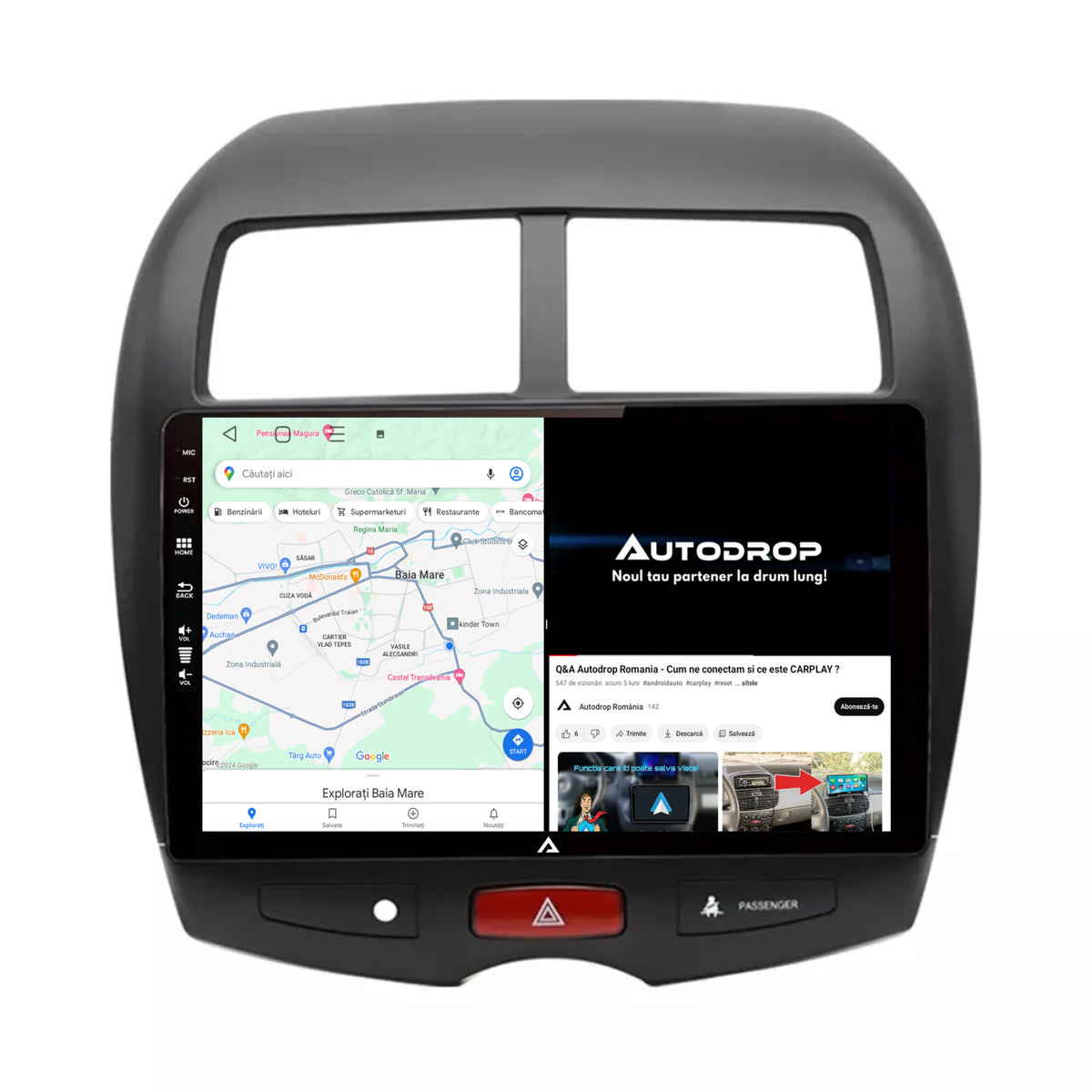 Navigatie Mitsubishi ASX / Peugeot 4008 (2010-2018), Android, E-Octacore / 2GB RAM + 32GB ROM, 10.1 Inch - AD-BGE10002+AD-BGRKIT267