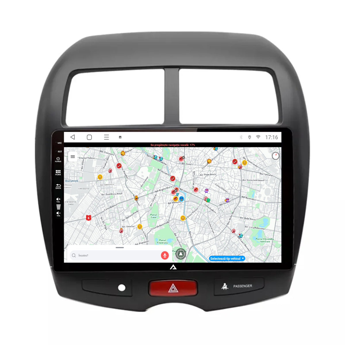 Navigatie Mitsubishi ASX / Peugeot 4008 (2010-2018), Android, A-Octacore / 4GB RAM + 64GB ROM, 10.1 Inch - AD-BGA10004+AD-BGRKIT267