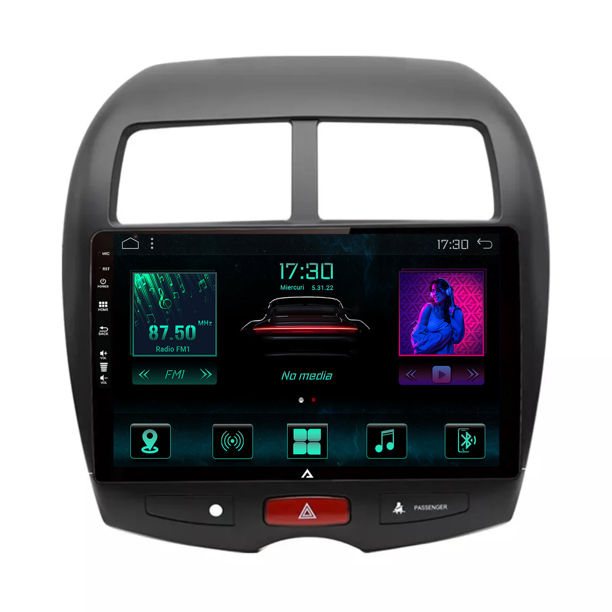 Navigatie Mitsubishi ASX / Peugeot 4008 (2010-2018), Android, A-Octacore / 4GB RAM + 64GB ROM, 10.1 Inch - AD-BGA10004+AD-BGRKIT267