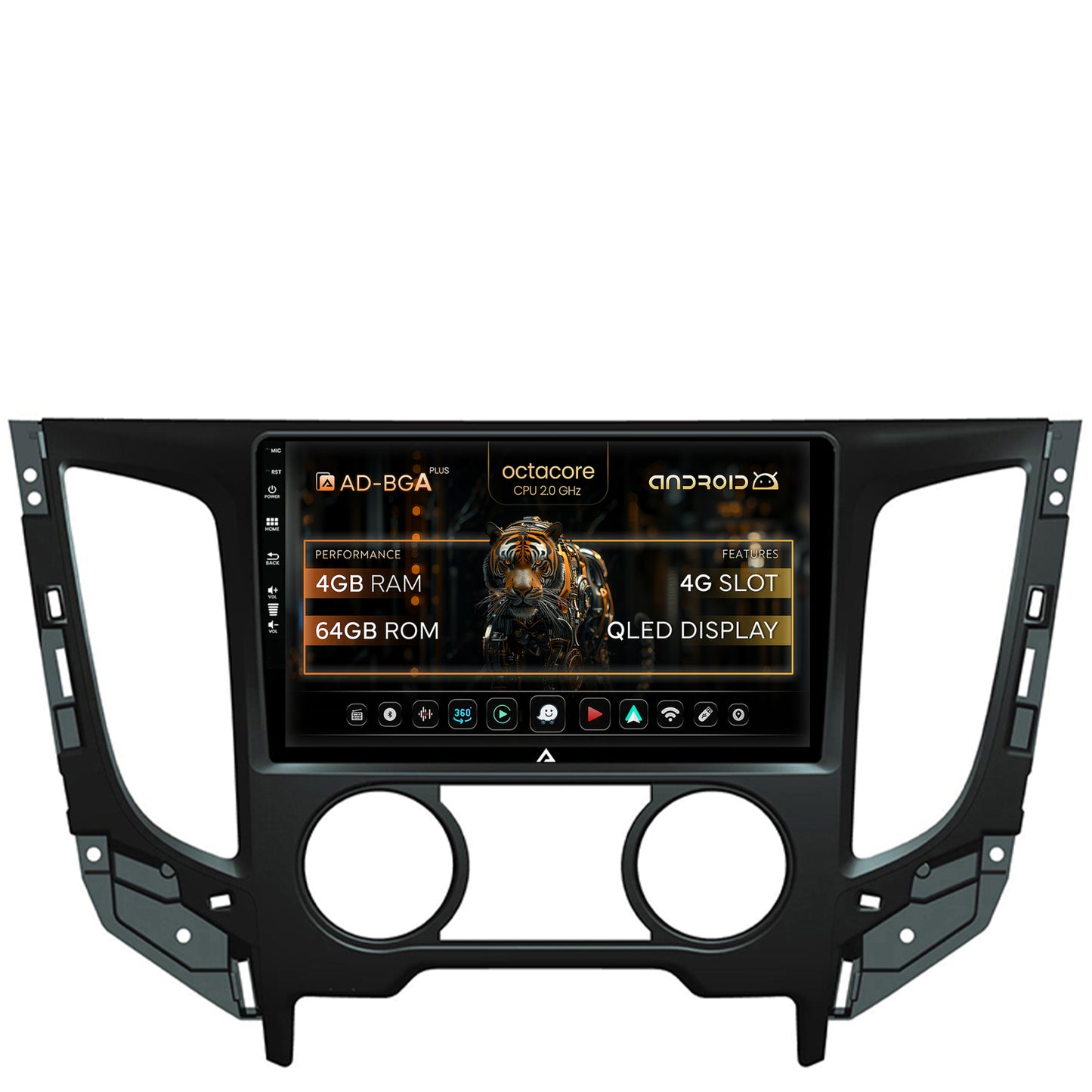 Navigatie Mitsubishi L200 (2014-2020), Android, A-Octacore / 4GB RAM + 64GB ROM, 9 Inch - AD-BGA9004+AD-BGRKIT273