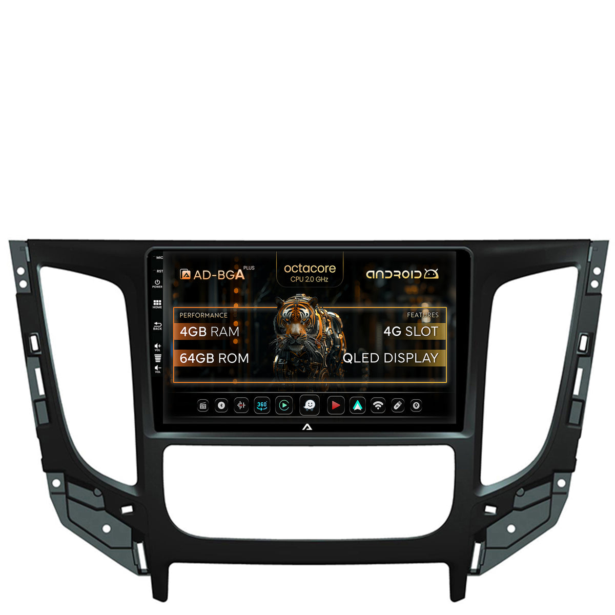 Navigatie Mitsubishi L200 (2014-2020), Android, A-Octacore / 4GB RAM + 64GB ROM, 9 Inch - AD-BGA9004+AD-BGRKIT274
