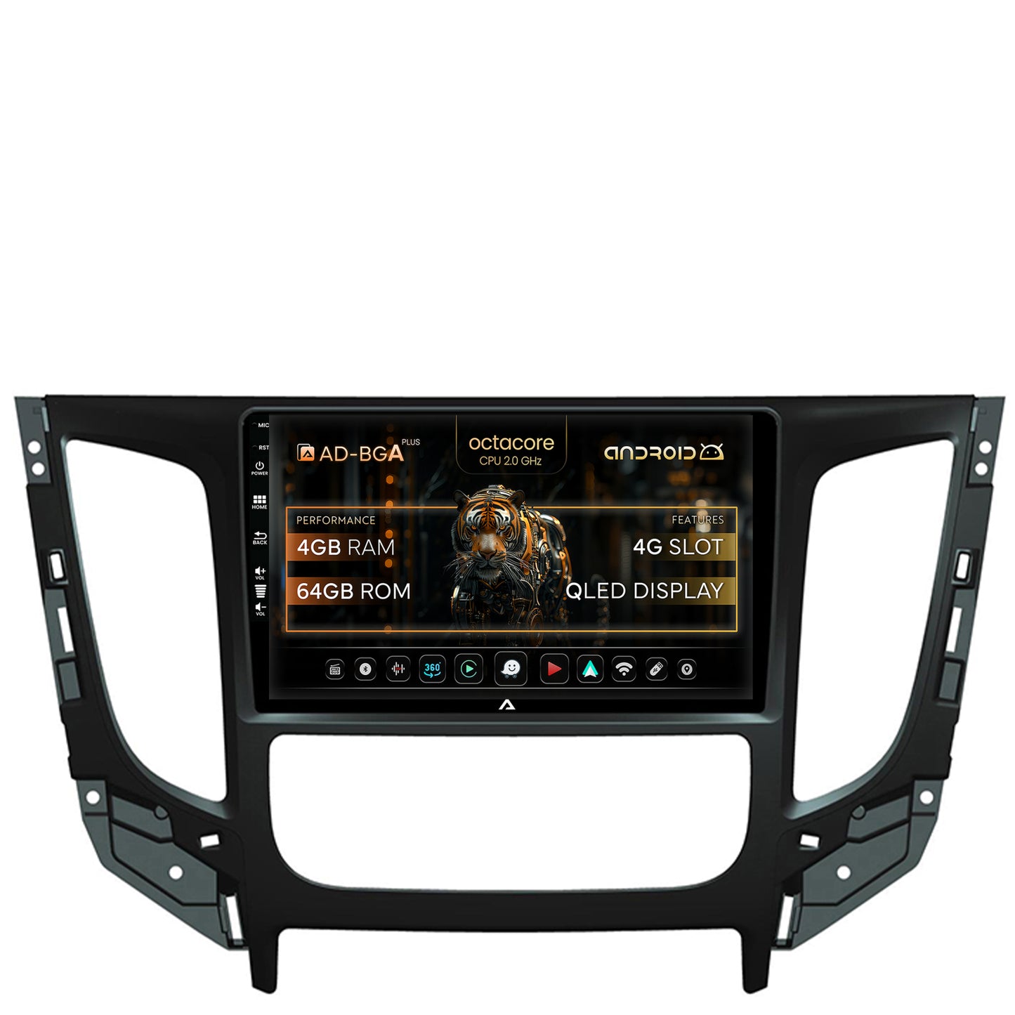 Navigatie Mitsubishi L200 (2014-2020), Android, A-Octacore / 4GB RAM + 64GB ROM, 9 Inch - AD-BGA9004+AD-BGRKIT274