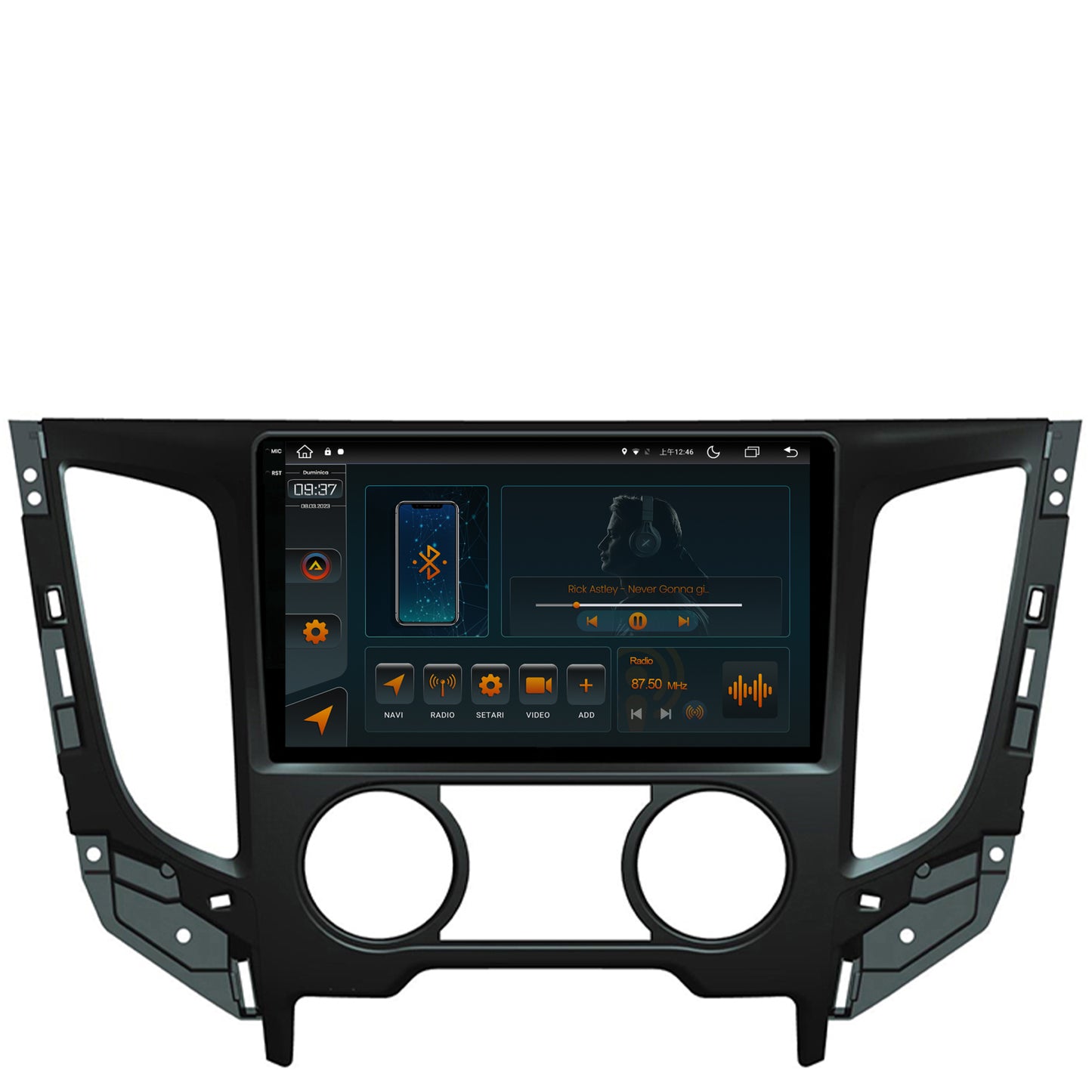 Navigatie Mitsubishi L200 (2014-2020), Android, V-Octacore / 4GB RAM + 64GB ROM, 9.5 Inch - AD-BGV9004+AD-BGRKIT273