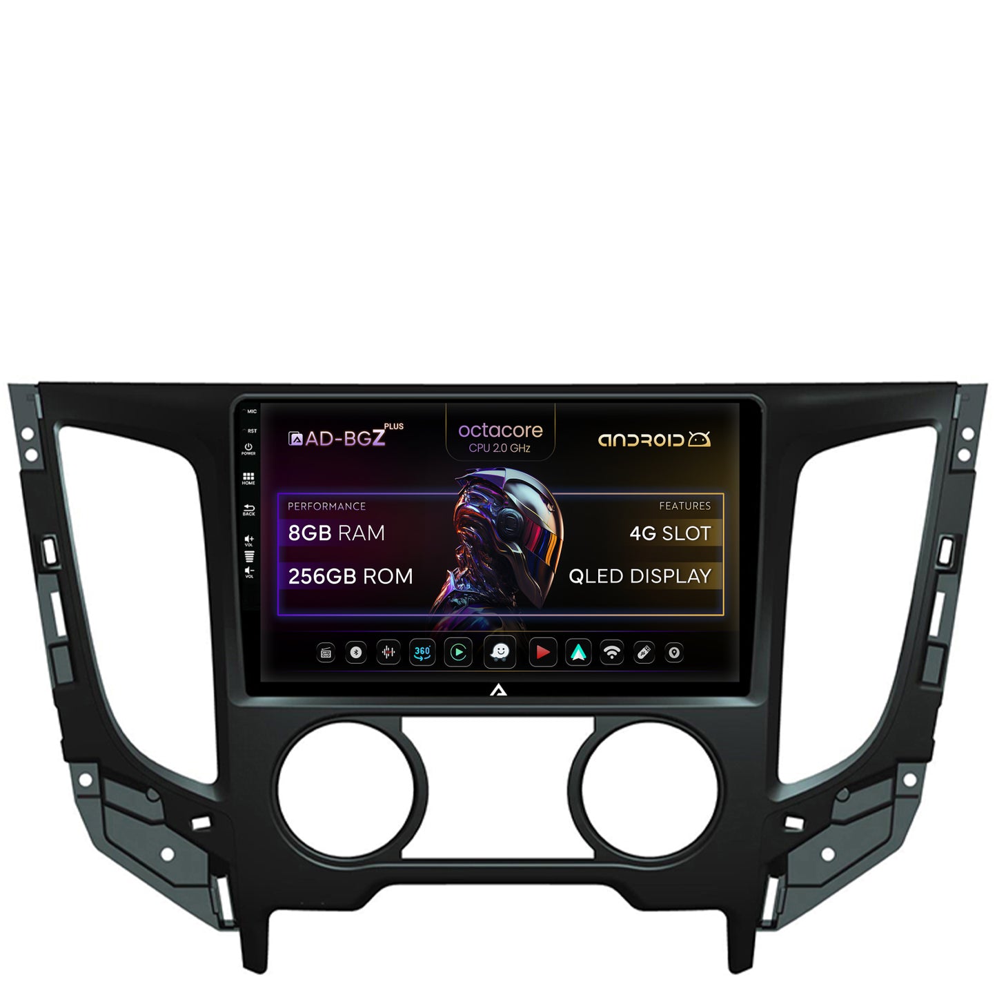 Navigatie Mitsubishi L200 (2014-2020), Android, Z-Octacore / 8GB RAM + 256GB ROM, 9 Inch - AD-BGZ9008+AD-BGRKIT273