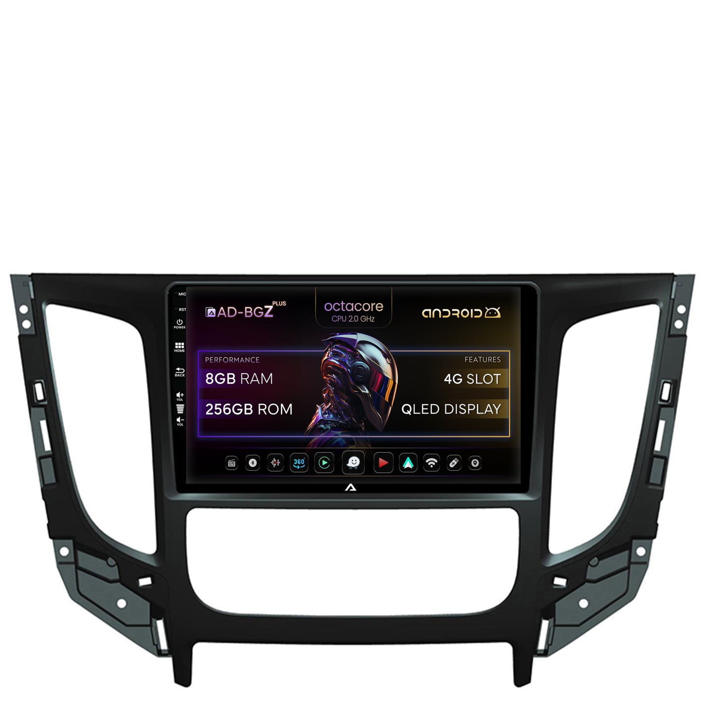 Navigatie Mitsubishi L200 (2014-2020), Android, Z-Octacore / 8GB RAM + 256GB ROM, 9 Inch - AD-BGZ9008+AD-BGRKIT274