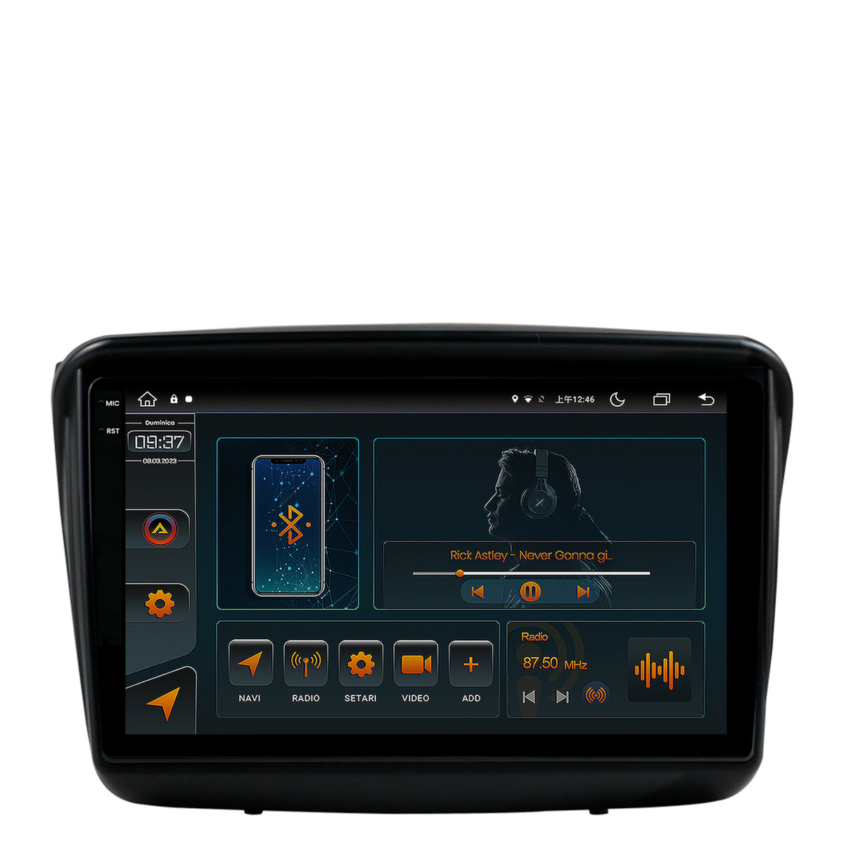 Navigatie Mitsubishi L200 / Pajero Sport, Android, V-Octacore / 4GB RAM + 64GB ROM, 9.5 Inch - AD-BGV9004+AD-BGRKIT278