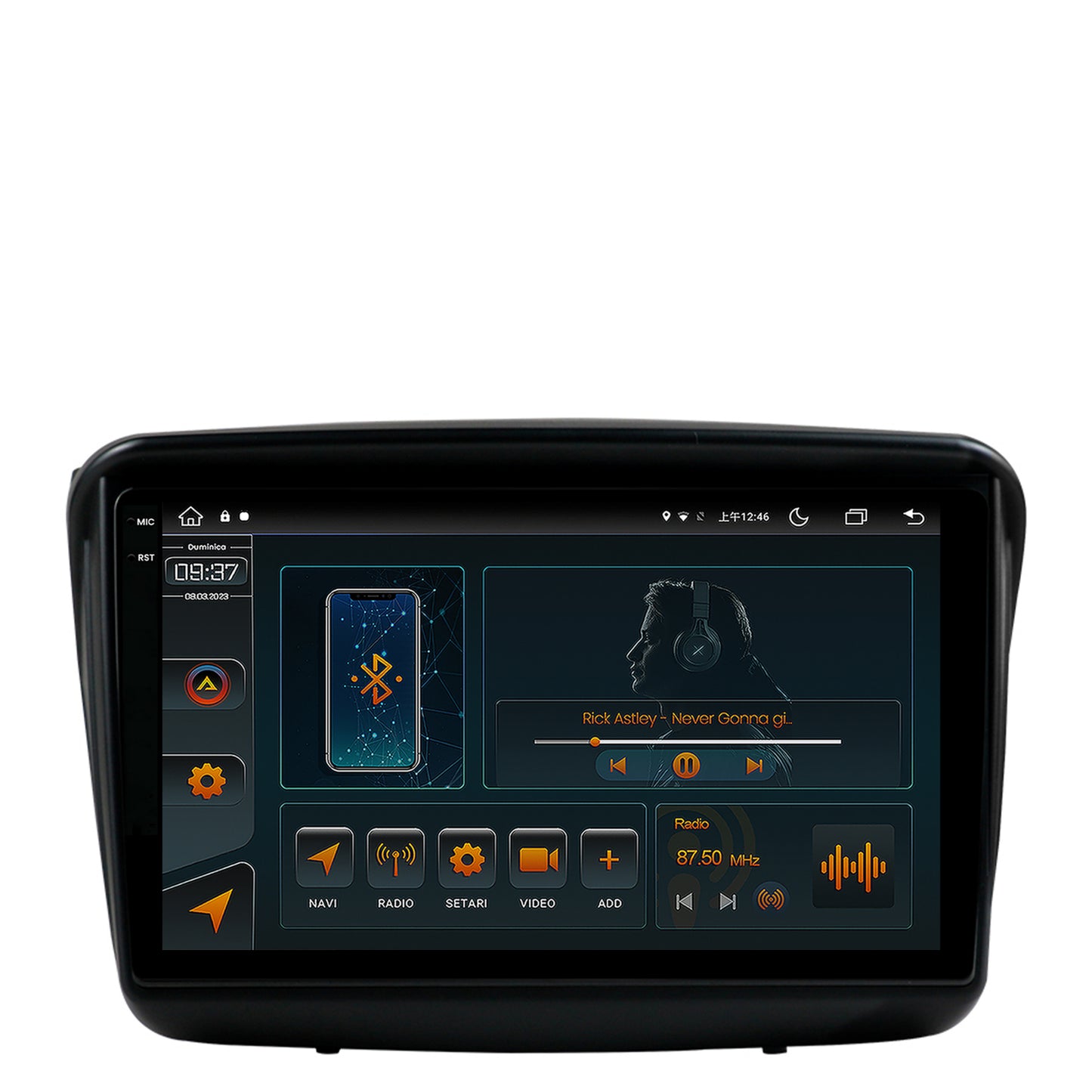 Navigatie Mitsubishi L200 / Pajero Sport, Android, V-Octacore / 4GB RAM + 64GB ROM, 9.5 Inch - AD-BGV9004+AD-BGRKIT278