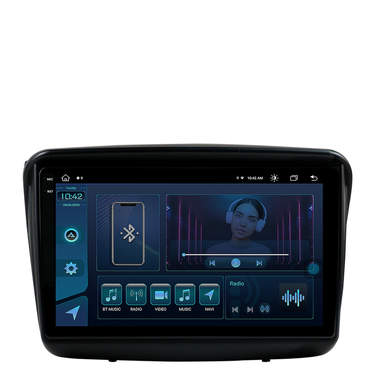 Navigatie Mitsubishi L200 / Pajero Sport, Android, X-Octacore / 8GB RAM + 256GB ROM, 9.5 Inch - AD-BGX9008+AD-BGRKIT278