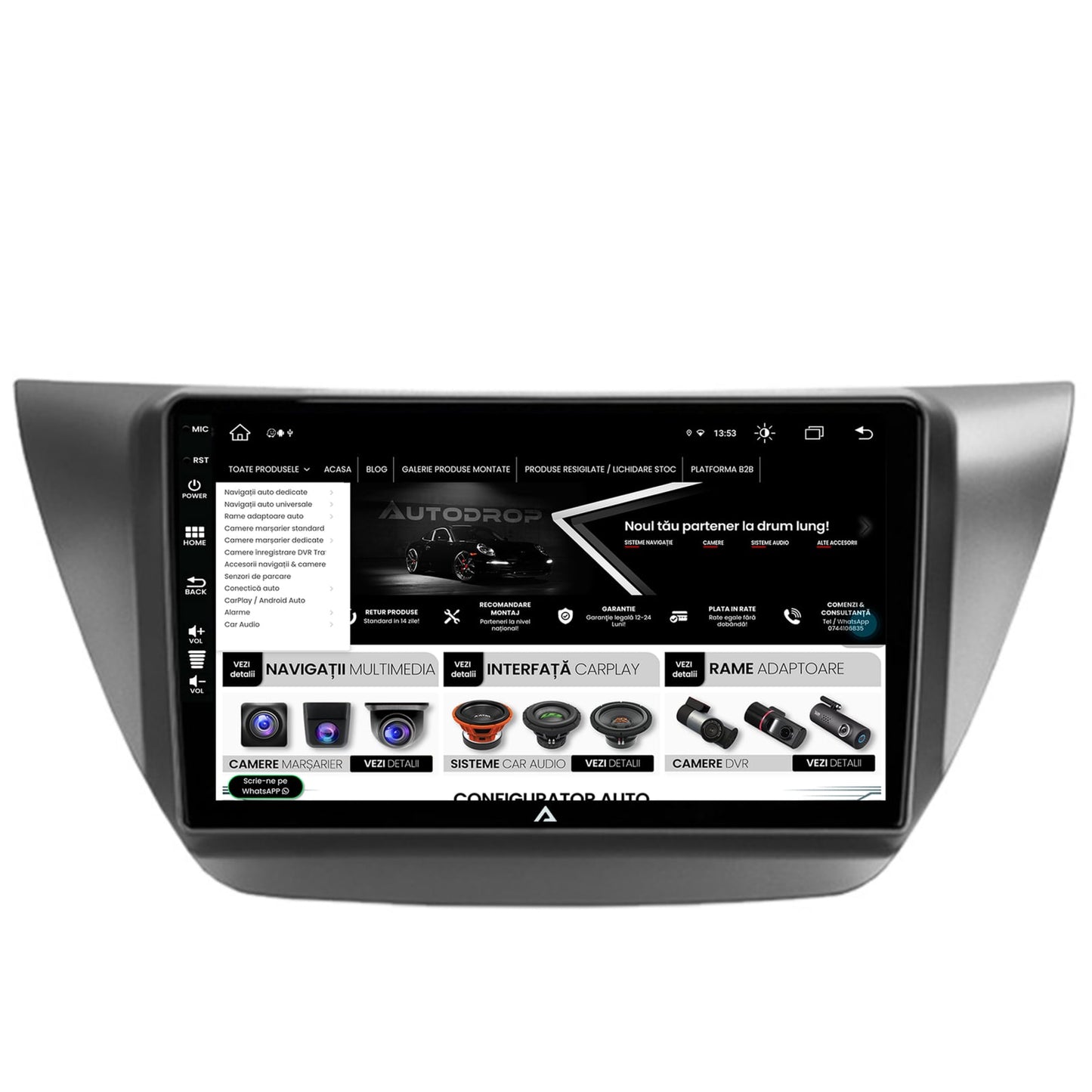 Navigatie Mitsubishi Lancer (2003-2007), Android, Z-Octacore / 8GB RAM + 256GB ROM, 9 Inch - AD-BGZ9008+AD-BGRKIT282