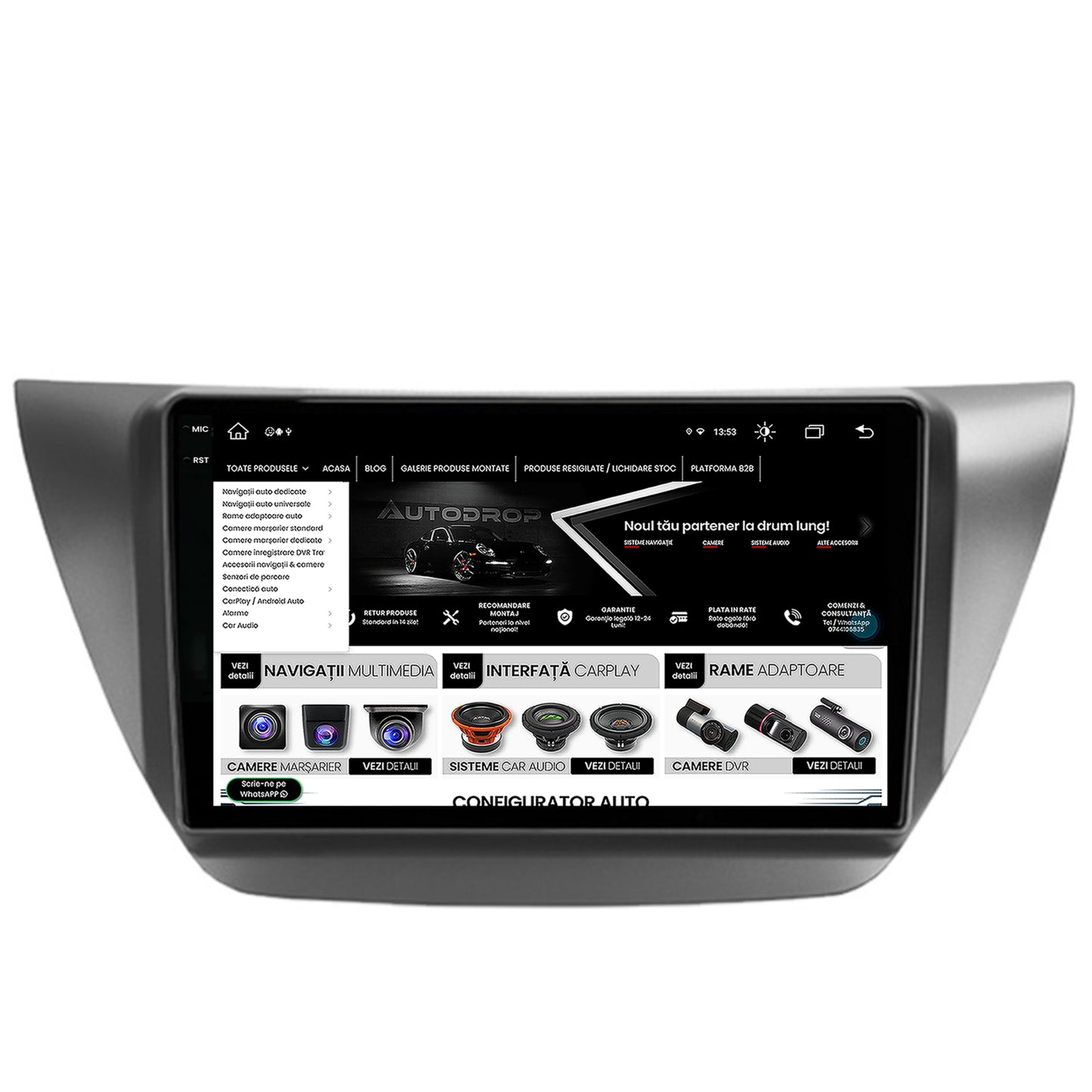 Navigatie Mitsubishi Lancer (2003-2007), Android, V-Octacore / 4GB RAM + 64GB ROM, 9.5 Inch - AD-BGV9004+AD-BGRKIT282