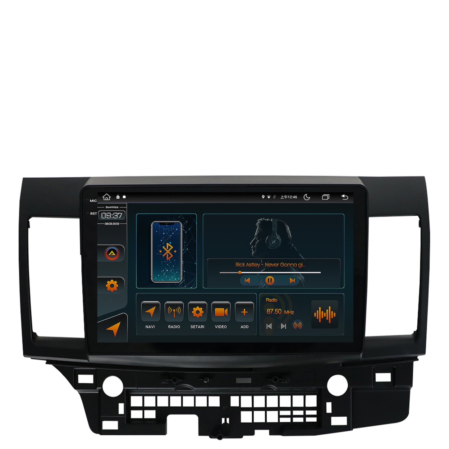 Navigatie Mitsubishi Lancer (2007-2016), Android, V-Octacore / 4GB RAM + 64GB ROM, 10.36 Inch - AD-BGV10004+AD-BGRKIT269