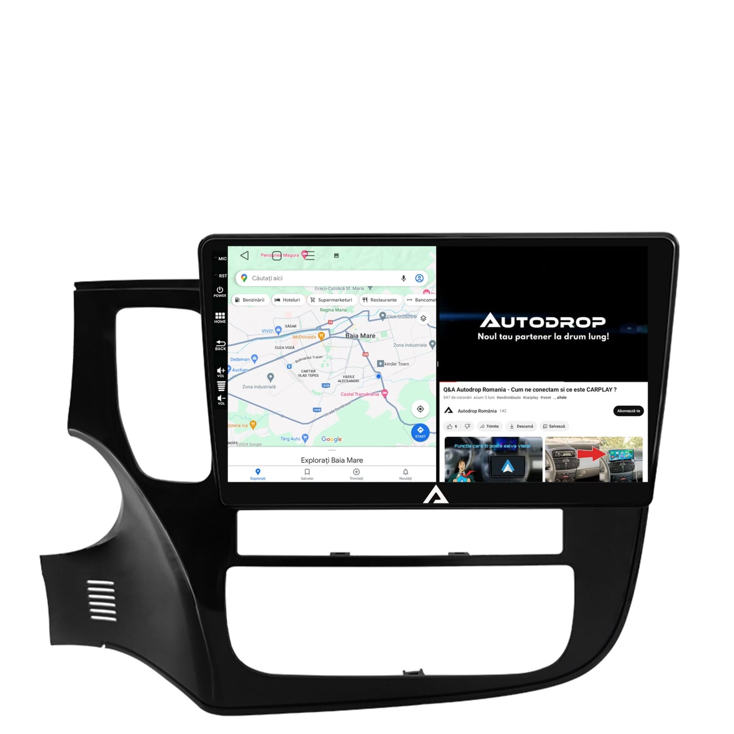 Navigatie Mitsubishi Outlander (2013-2020), Android, E-Octacore / 2GB RAM + 32GB ROM, 10.1 Inch - AD-BGE10002+AD-BGRKIT268